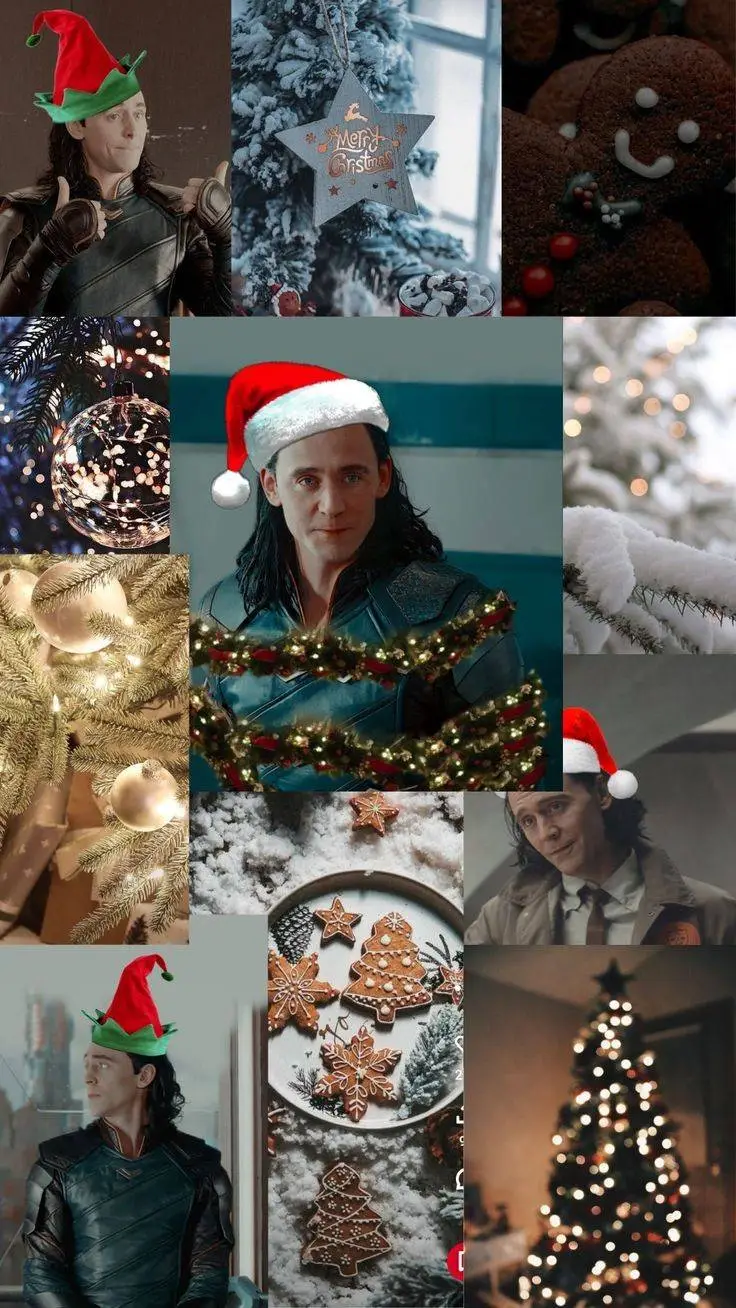 ai character: Christmas loki background