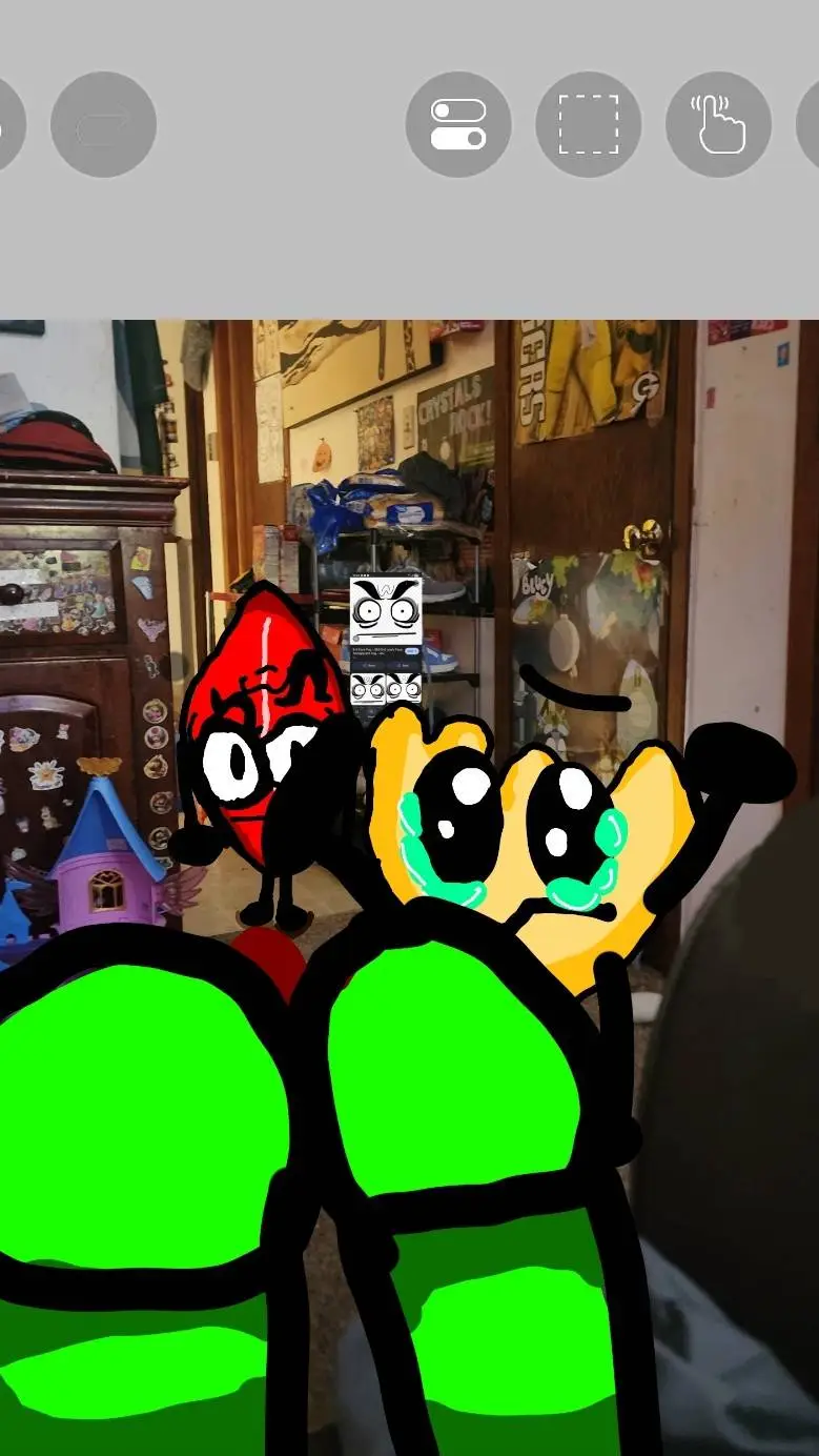 ai character: evil leafy......!? background