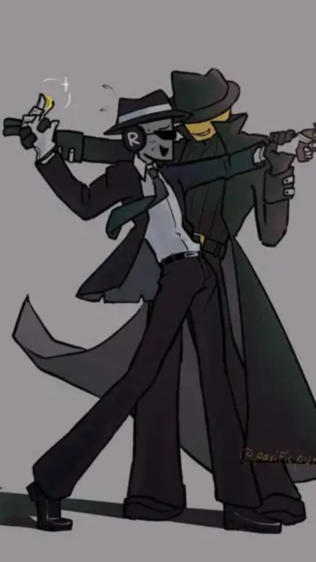 ai character: Double Fedora 😳 background