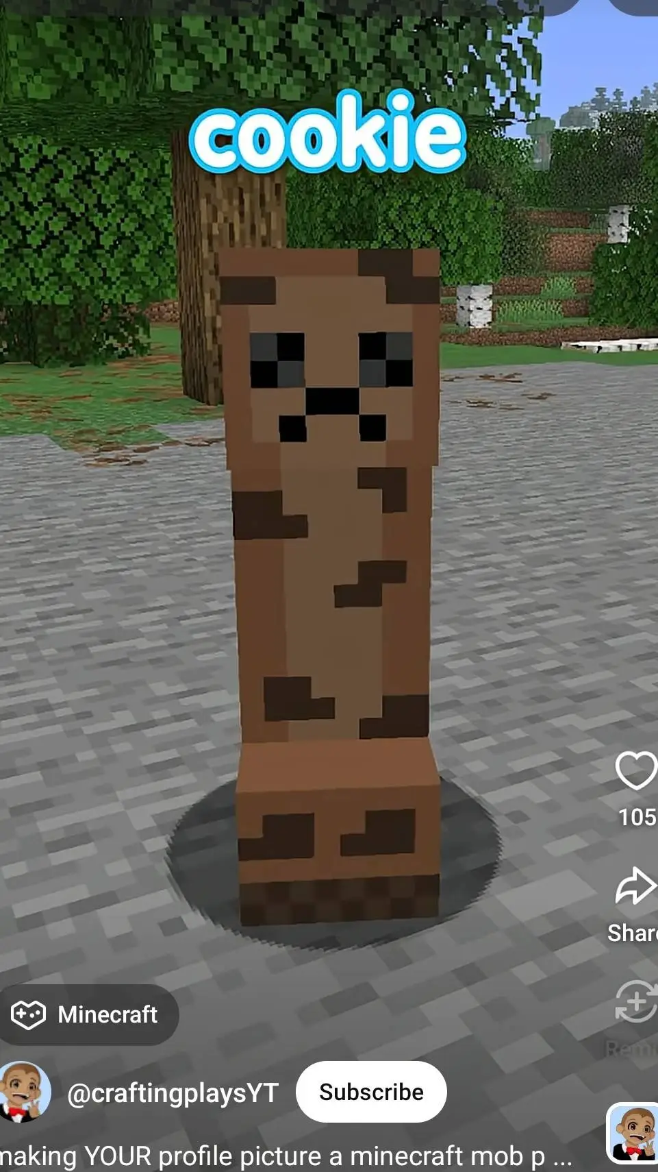 ai character: cookie creeper background