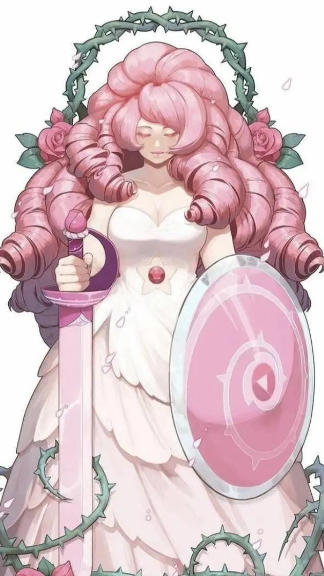 ai character: Rose cuarzo  background