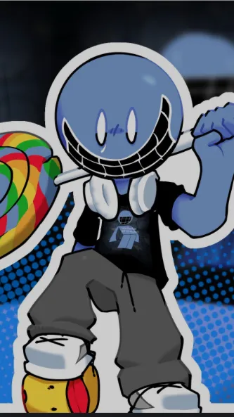 ai character: Bluuuudud background