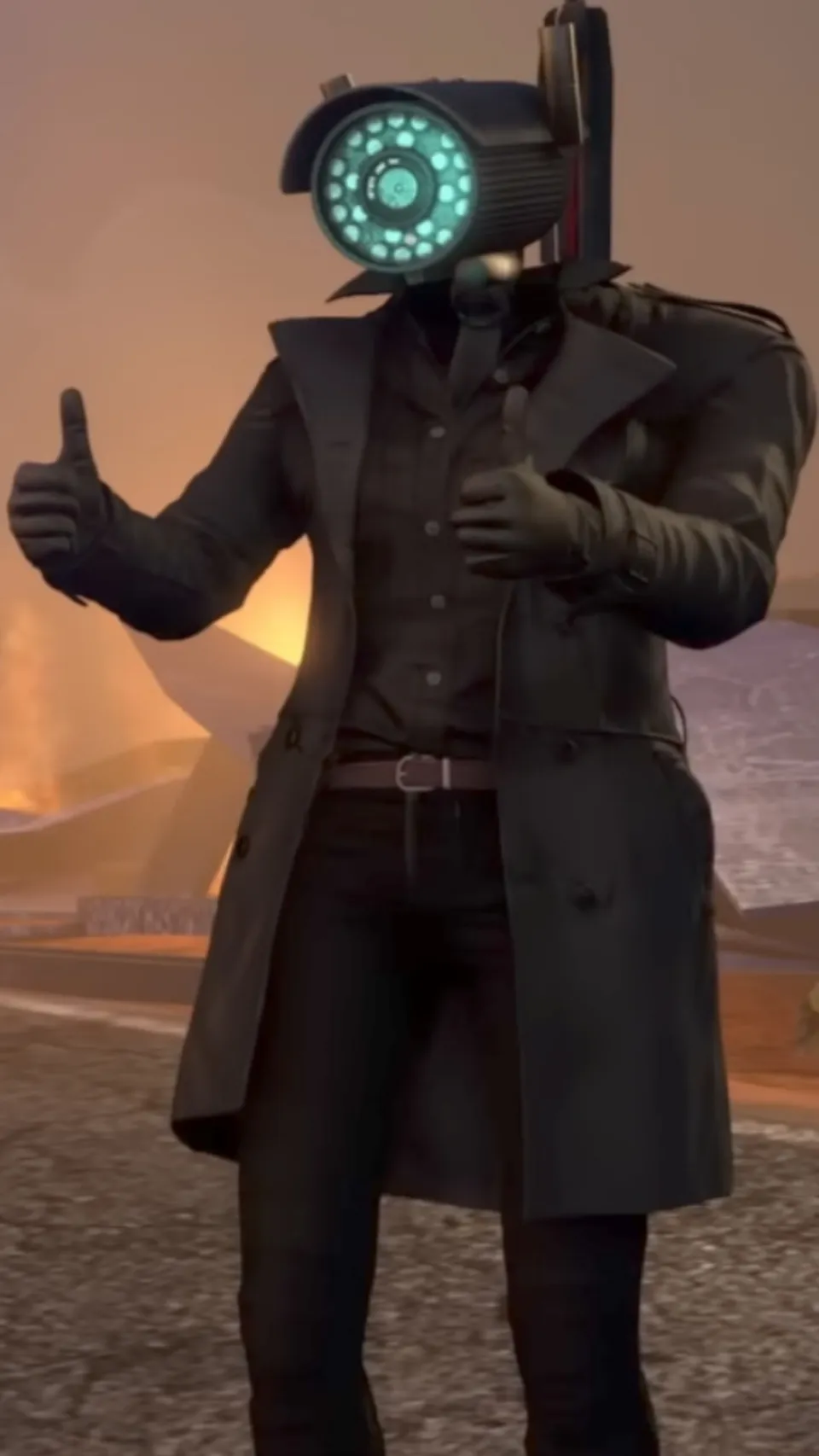 ai character: Camerawoman  background