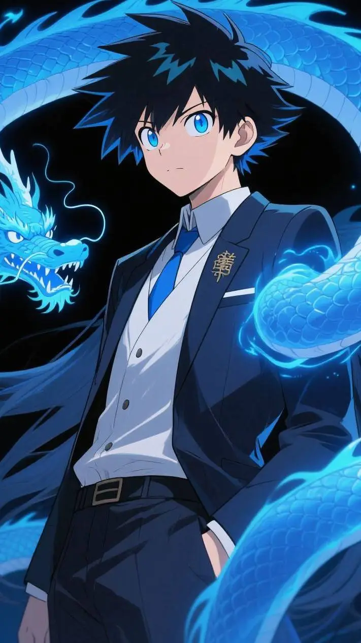 ai character: Kitone azure  background