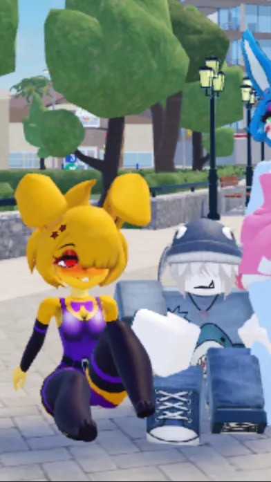 ai character: Springbonfie shark background