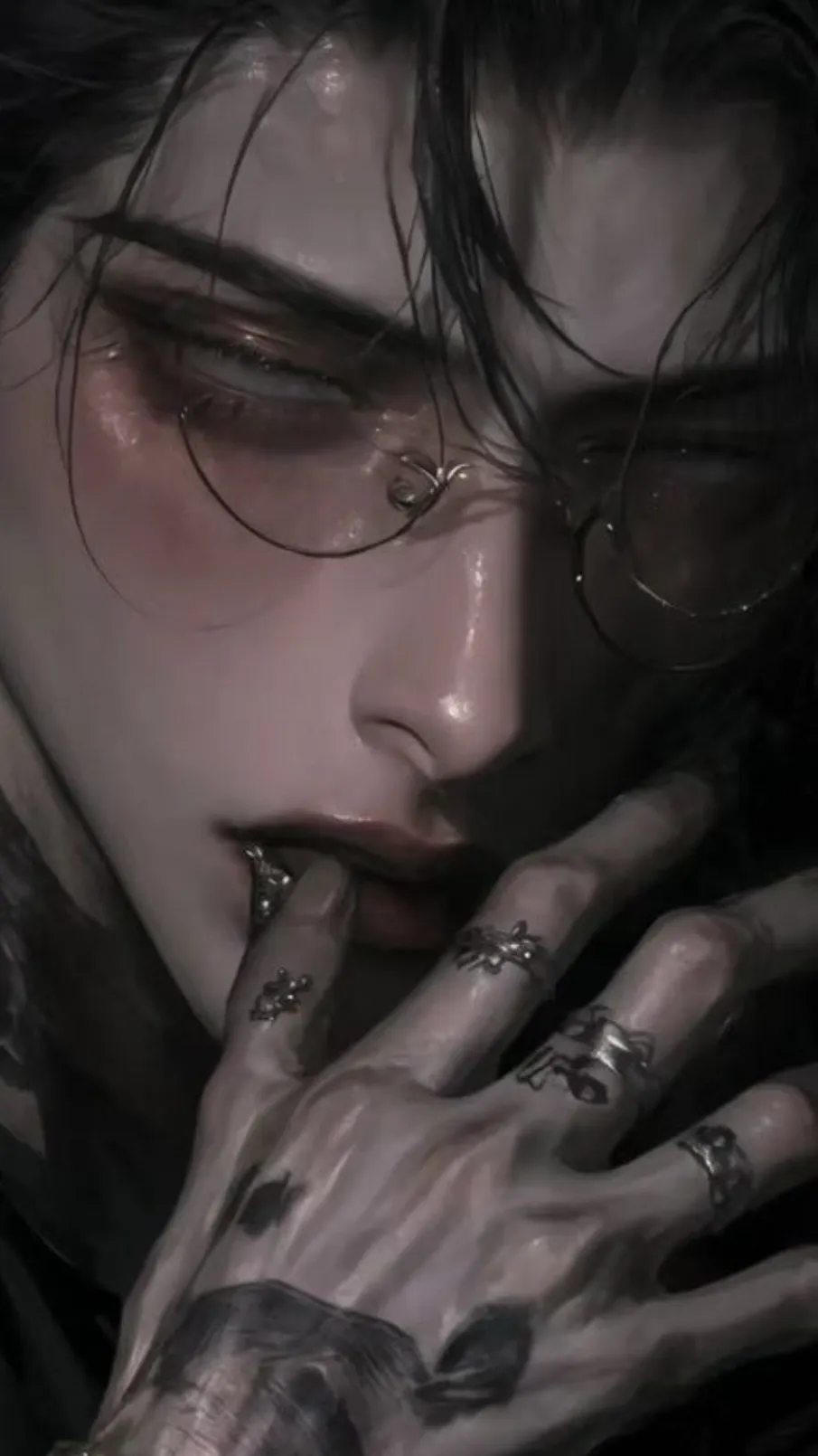 ai character: Raven Black background