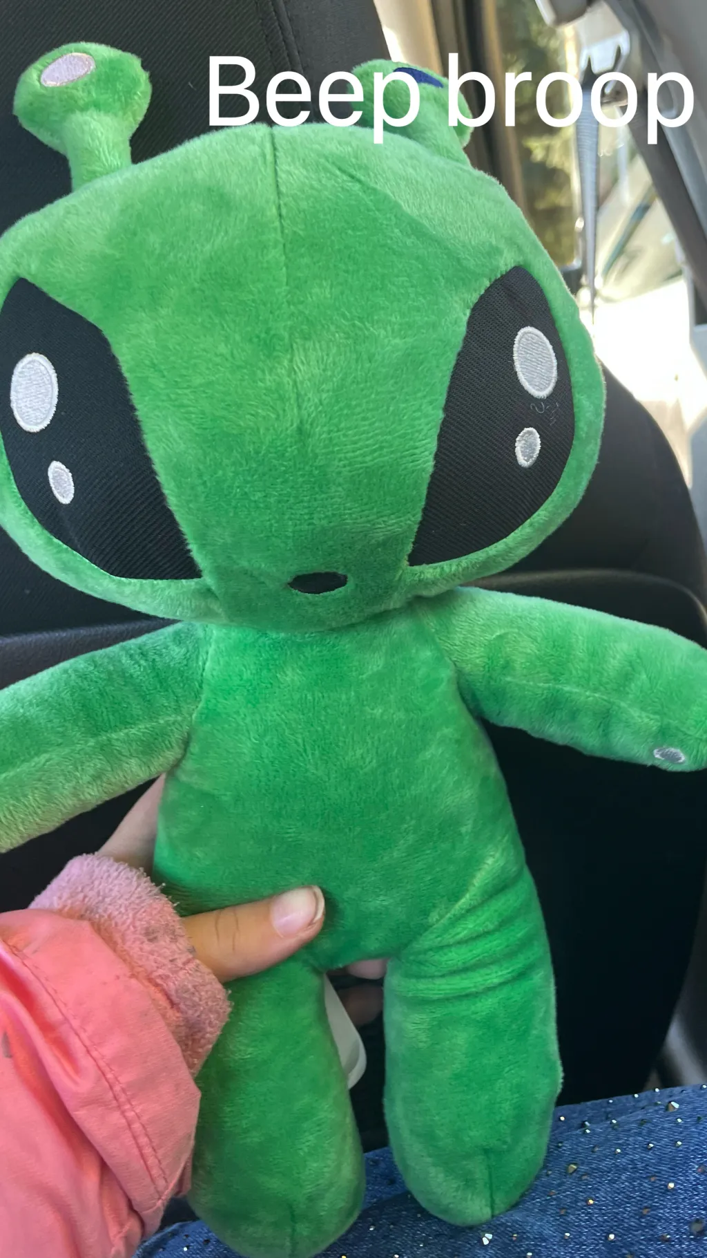 ai character: IKEA alien  background