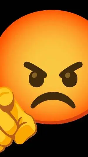 ai character: Angry emoji background