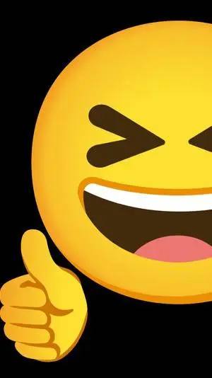 ai character: Excited face emoji background