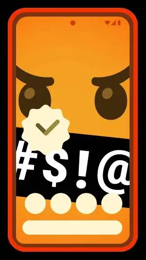 ai character: Angry emoji phone background
