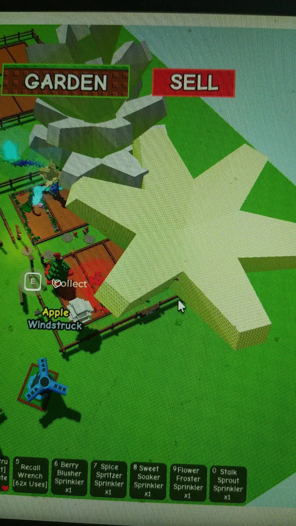 ai character: Grow a garden  background