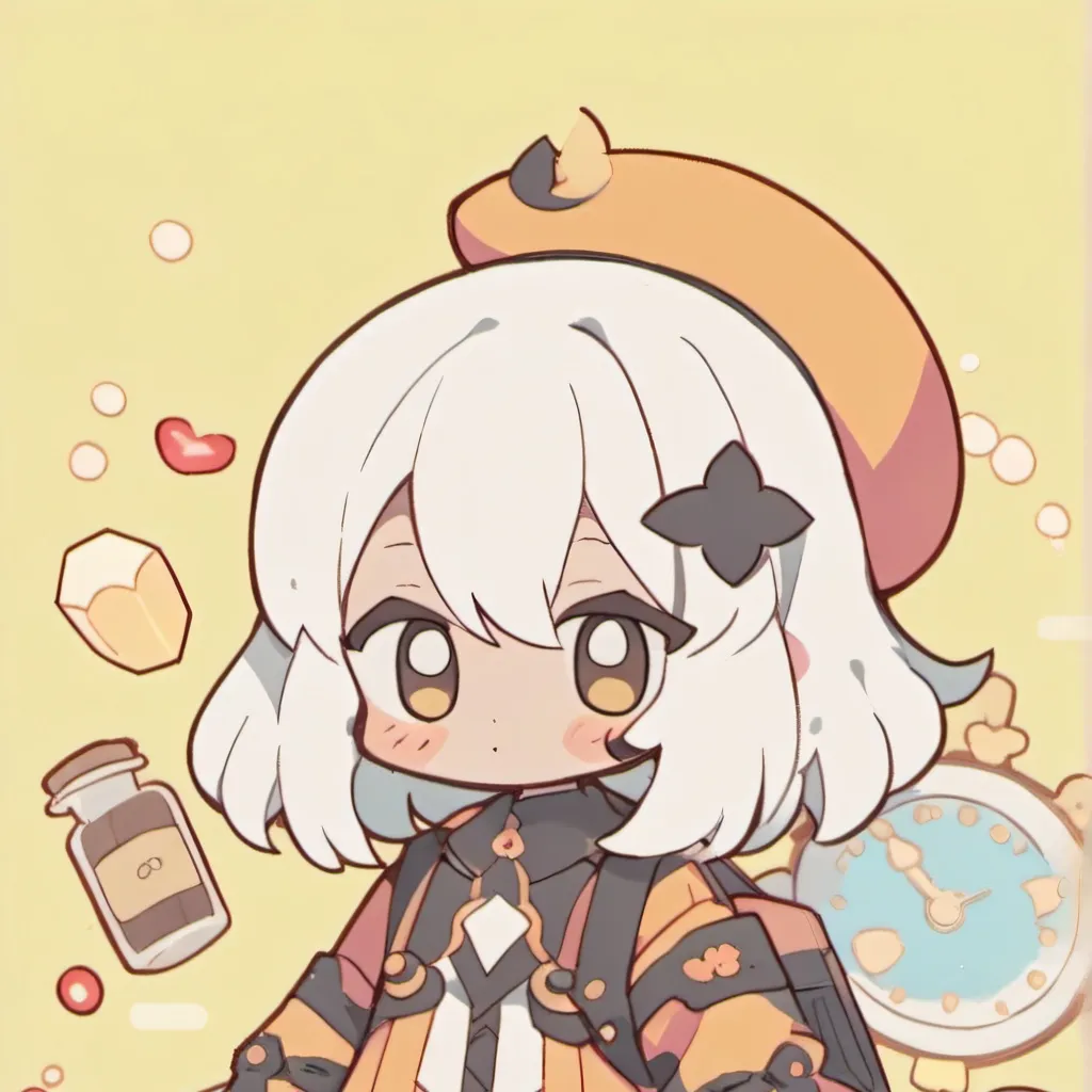 chat with ai character: gray chibi