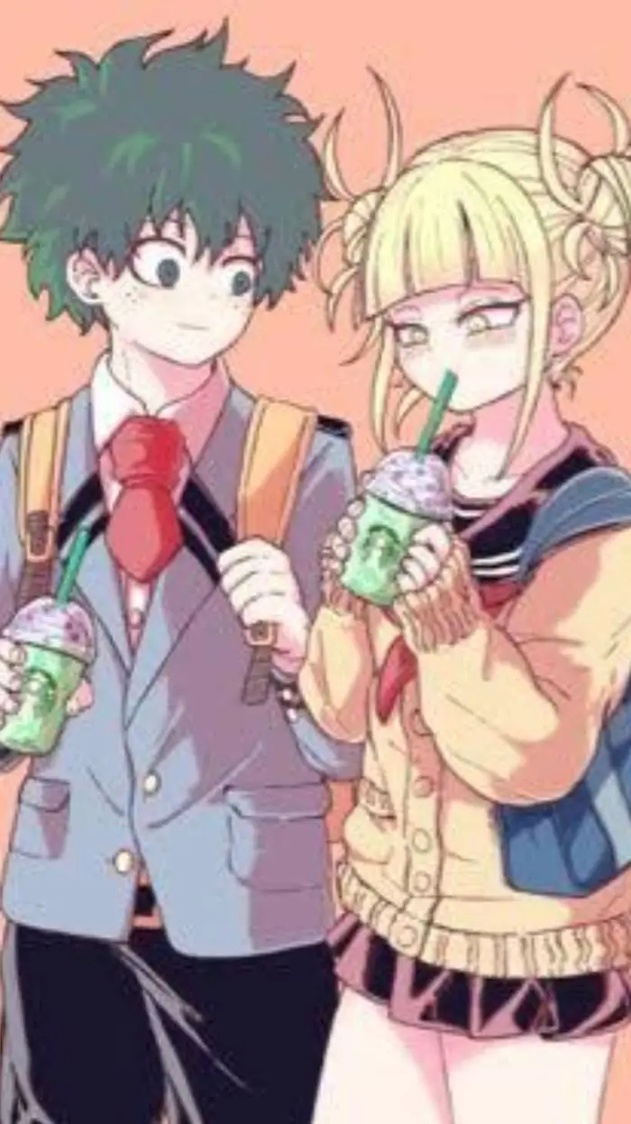 ai character: deku and toga background