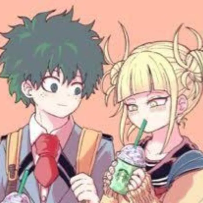chat with ai character: deku and toga
