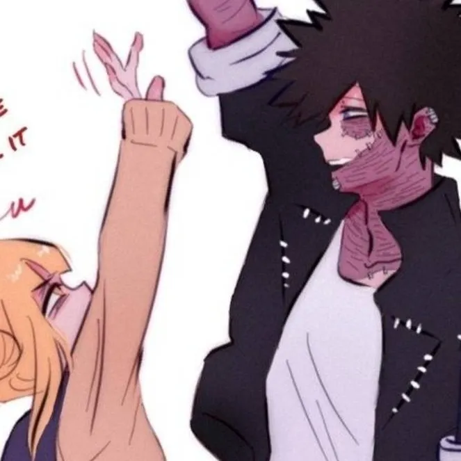 chat with ai character: dabi teasing toga