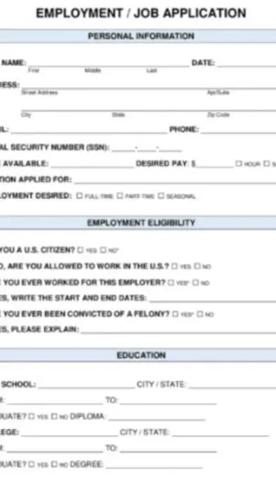 ai character: JOB APPLICATION  background