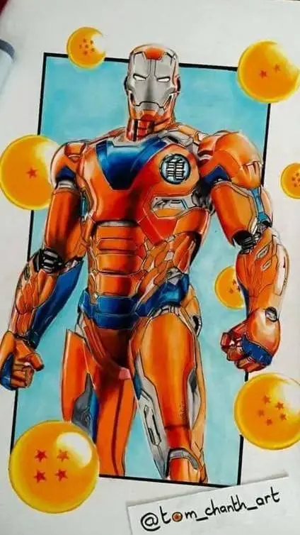ai character: DB x Ironman background