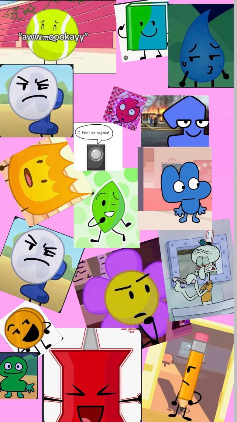 ai character: BFDI <3  background