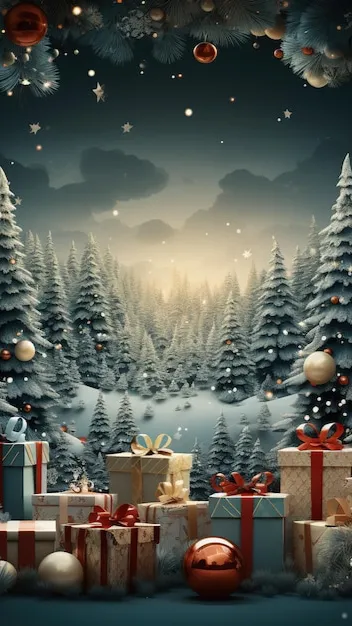 ai character: Christmas🎄🎄 background