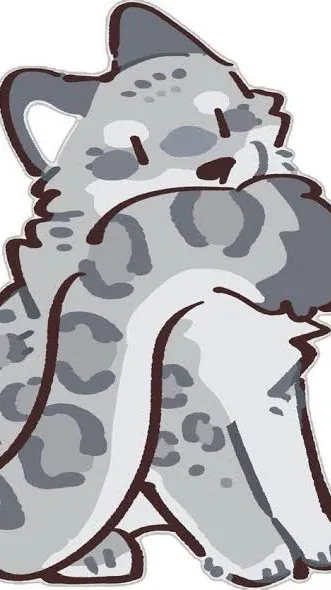 ai character: JJK snow leopard  background
