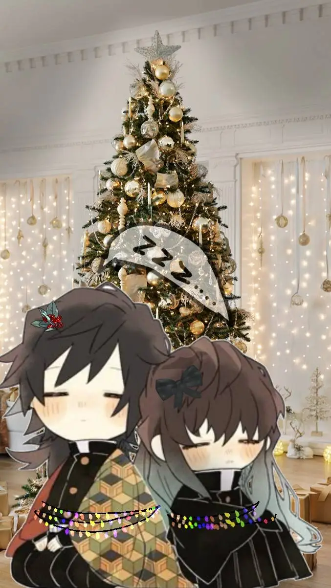 ai character: Christmas kny background