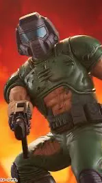 ai character: Doom guy  background