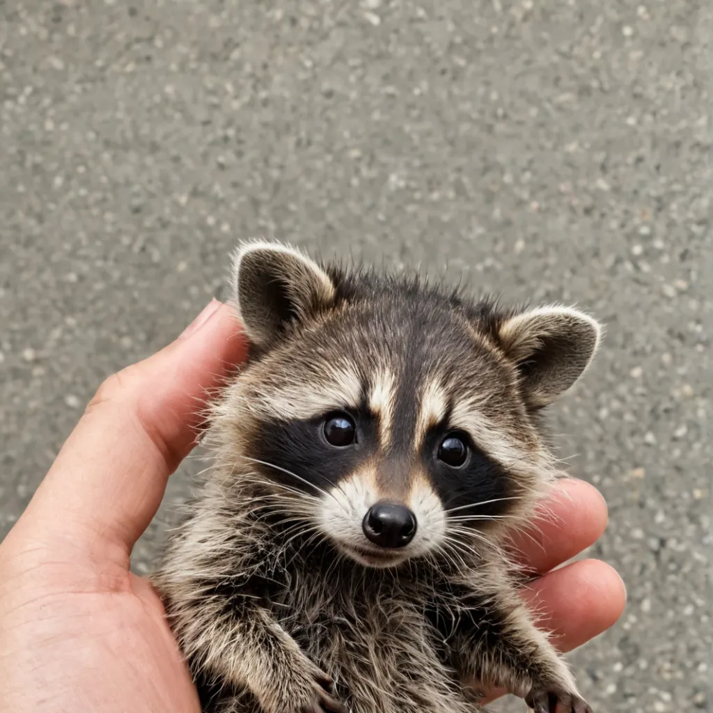 chat with ai character: tiny raccoon 