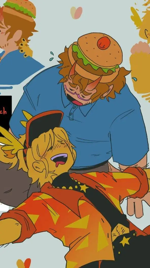 ai character: pizzaburger! 🍕🍔 background