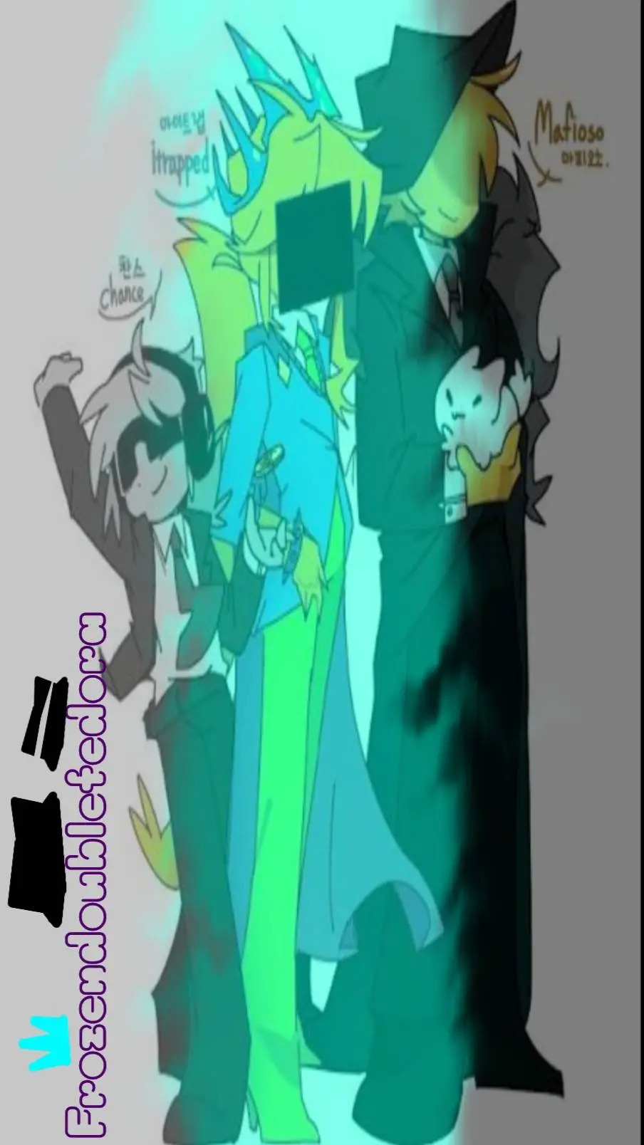 ai character: Frozendoublefedora background