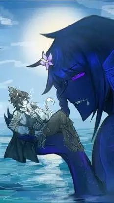 ai character: Azuretime angst 🥹 background