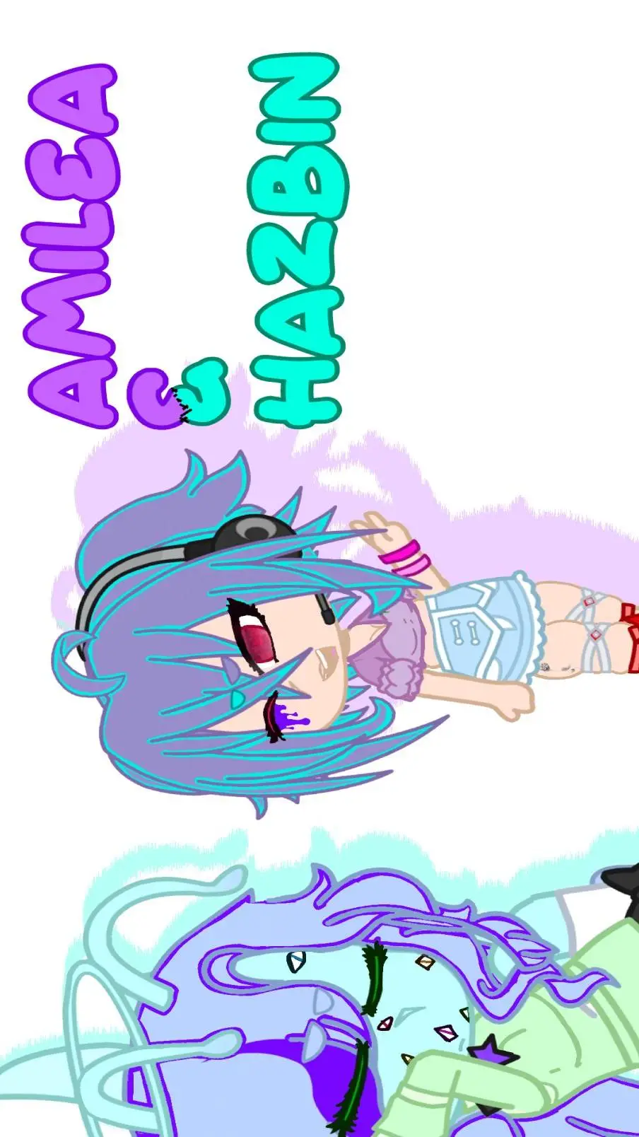 ai character: !Amilea & Hazbin! background