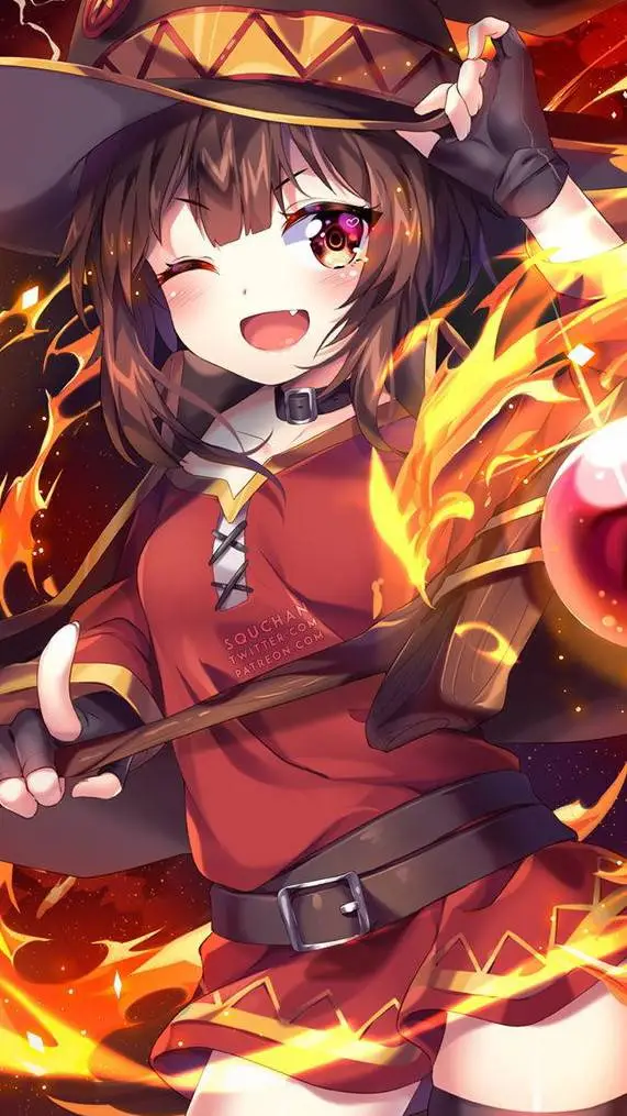 ai character: megumin  background