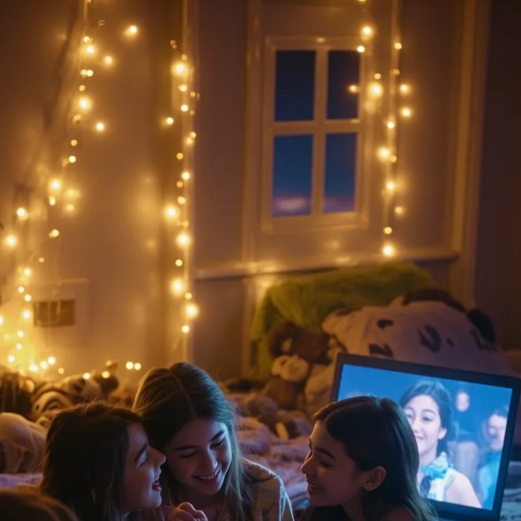 chat with ai character: sleepover