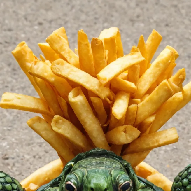 chat with ai character: French fry turtle 