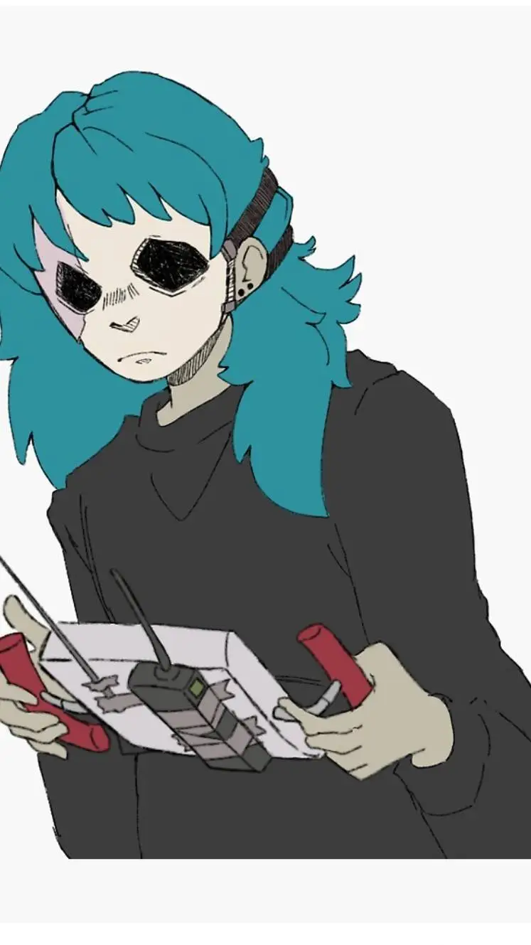 ai character: Sallyface  background