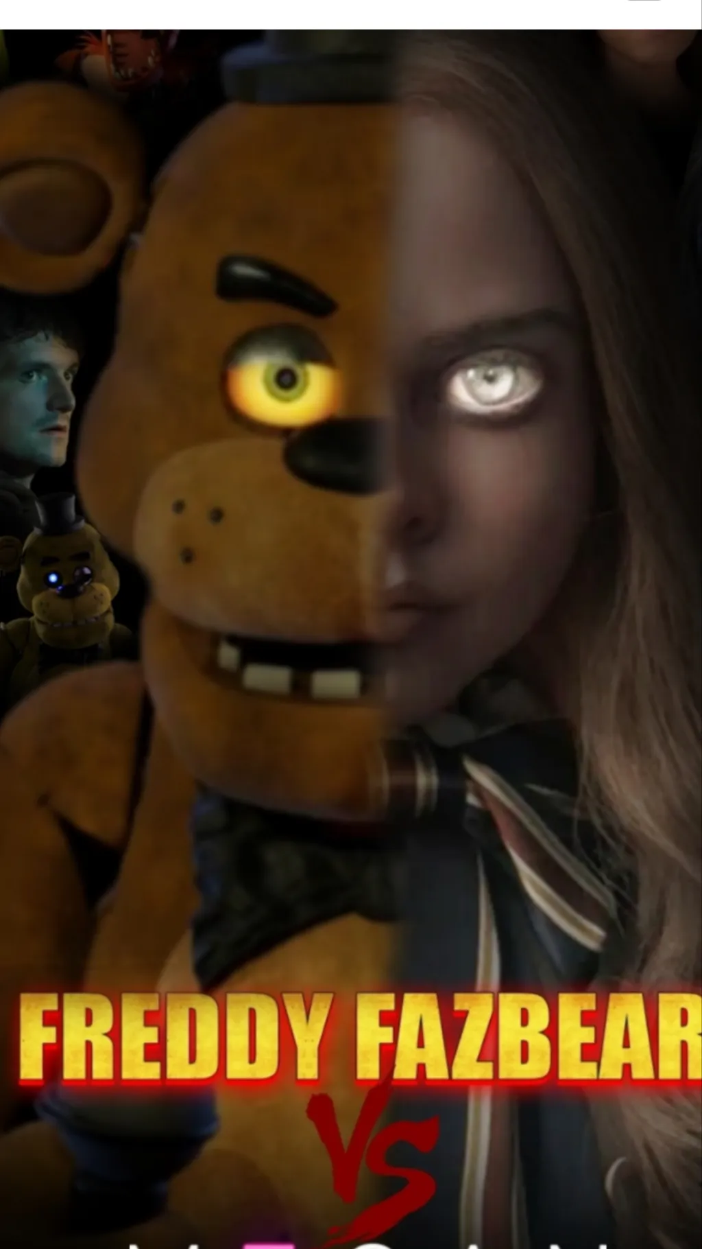 ai character: Fnaf vs m3gan background