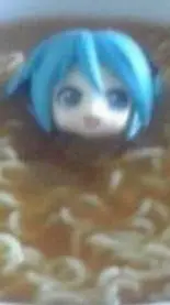 ai character: Miku ramen background