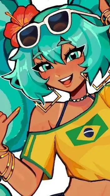 ai character: 🇧🇷Miku Brazil🇧🇷 background
