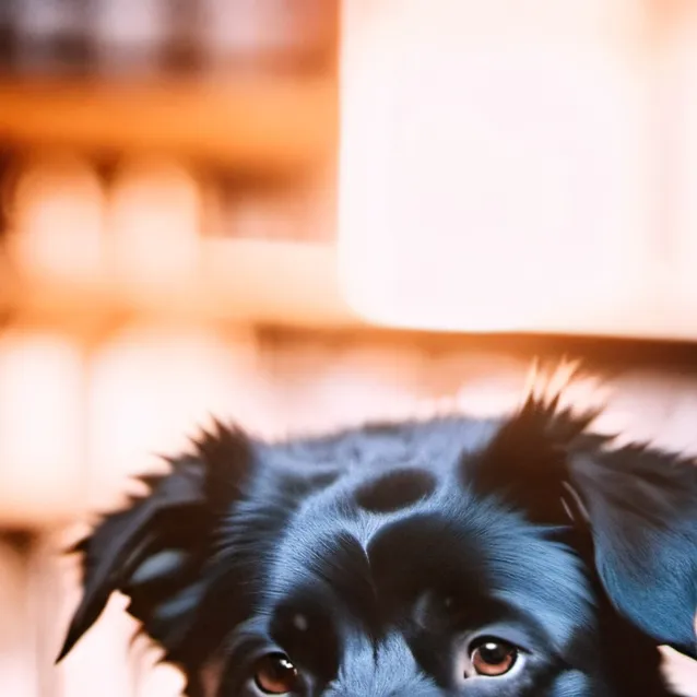 chat with ai character: serious cute dog