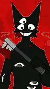 ai character: El Guante negro  background