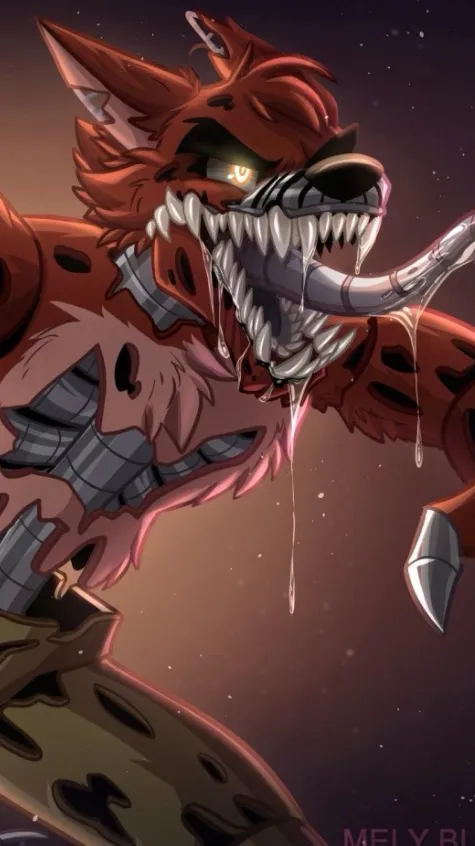 ai character: Nightmare foxy  background