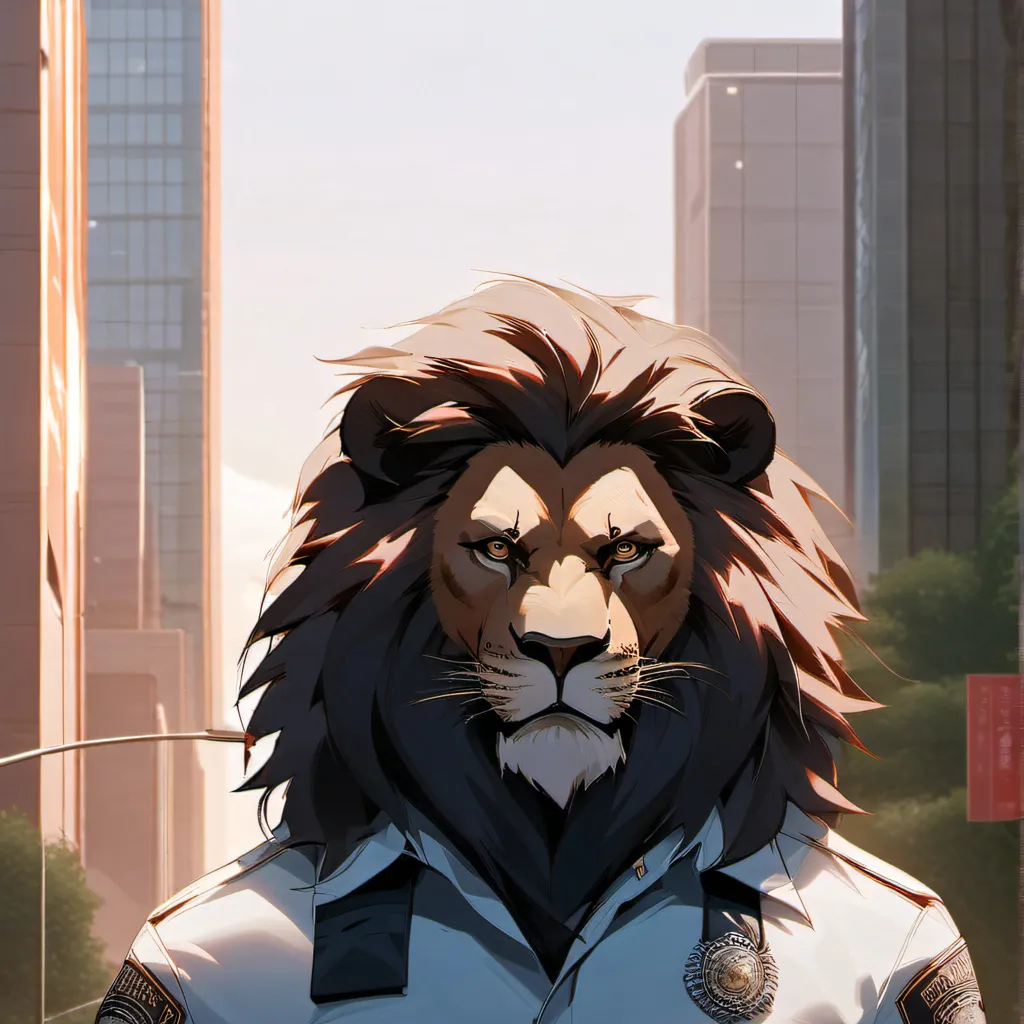 chat with ai character: Officer lion