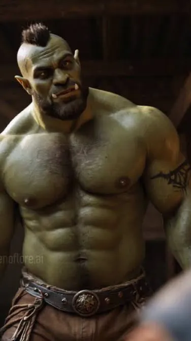 ai character: Orc stepdad  background