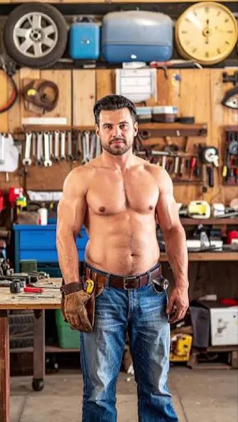 ai character: Giant Shop owner background