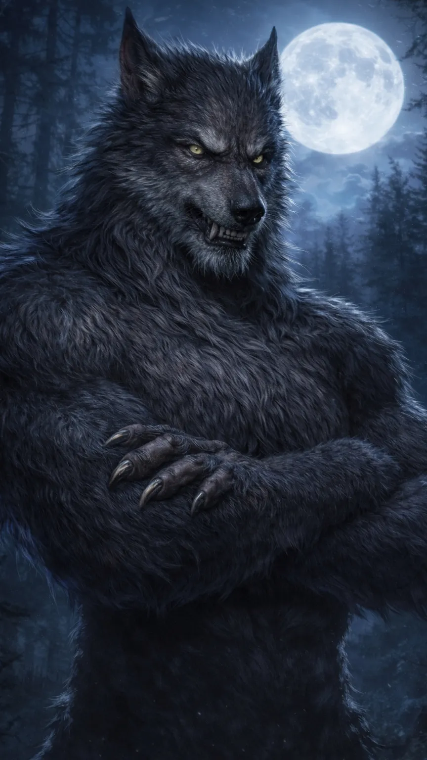 ai character: Werewolf  background