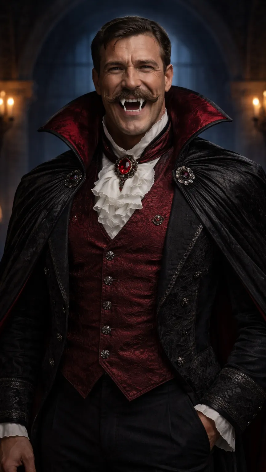 ai character: Dracula  background