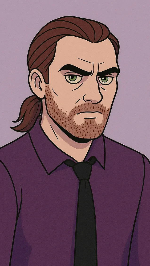 ai character: Purple guy  background