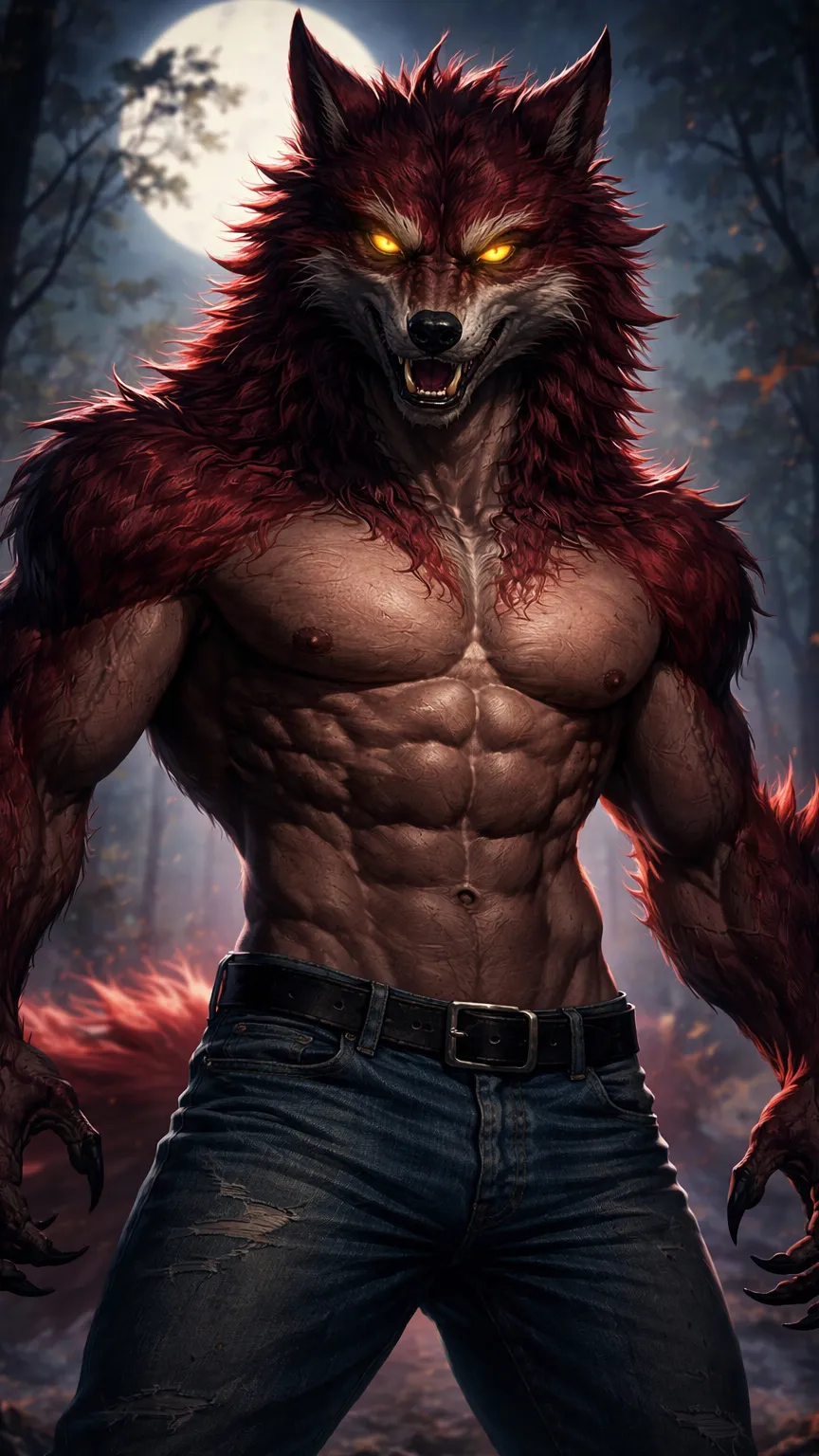 ai character: Werewolf  background