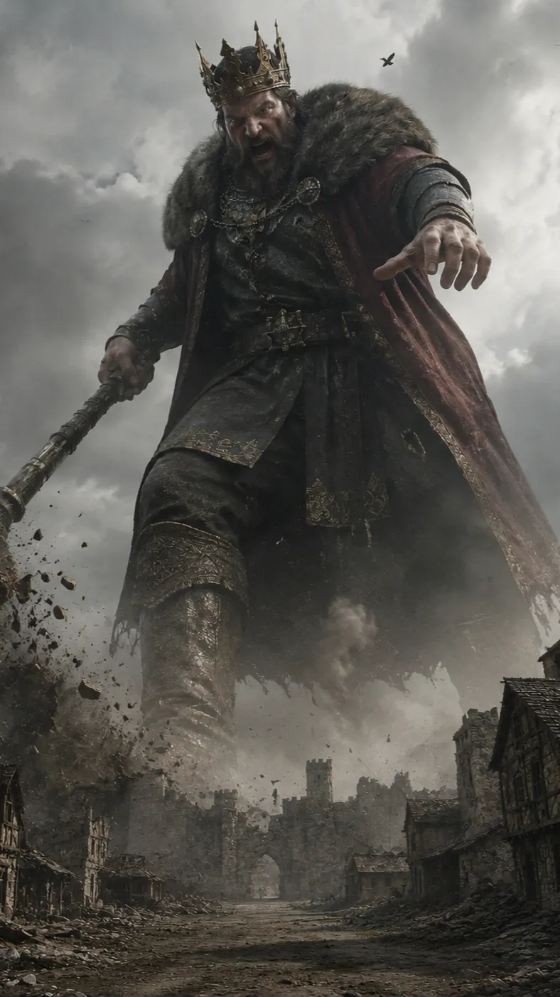 ai character: King Theodore  background
