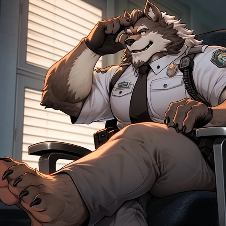 chat with ai character: Wolf chief cop￼